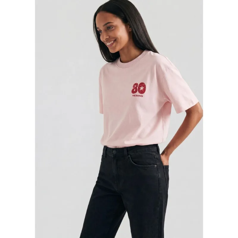 Blusa Feminina Manga Curta Estampada - Rosa M