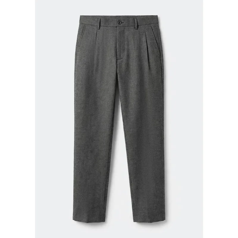 Calça Masculina Reta Em Alfaiataria - Cinza 042