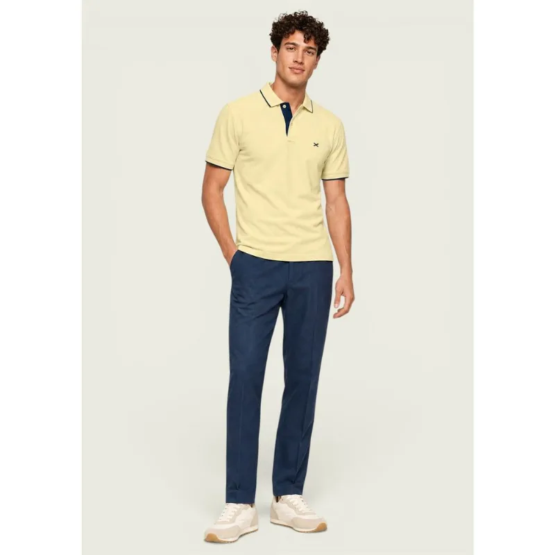 Calça Masculina Reta Em Malha Encorpada - Azul M