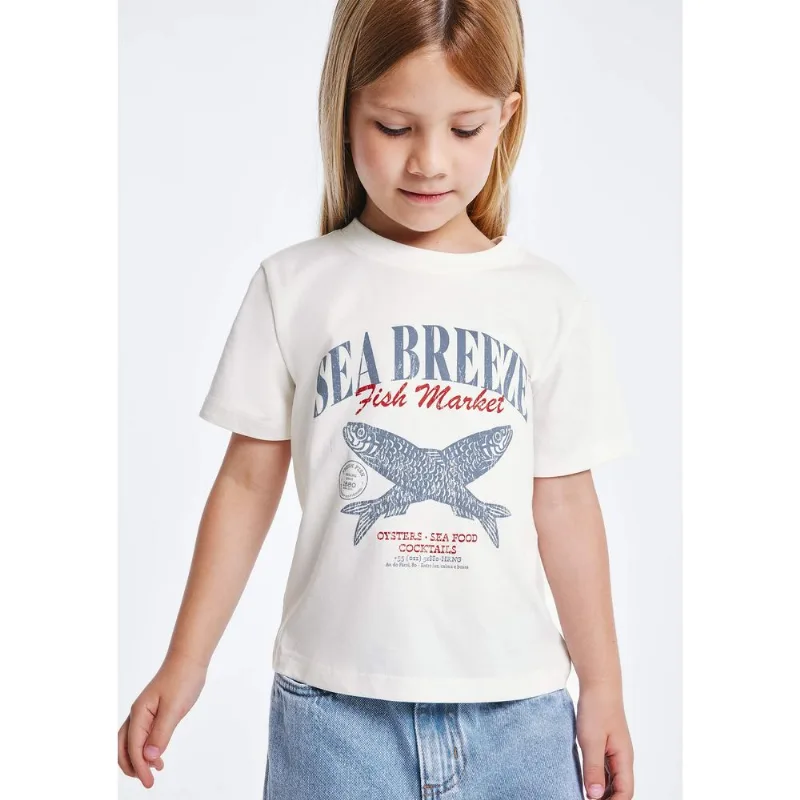 Blusa Infantil Menina Com Estampa - Off white 010