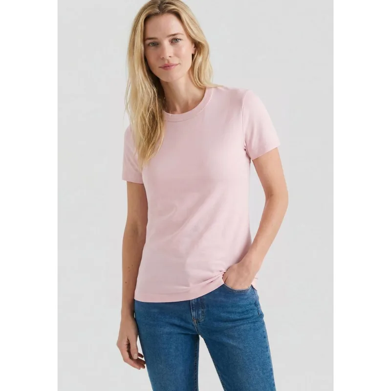 Camiseta Feminina Slim Em Algodão - Rosa XG