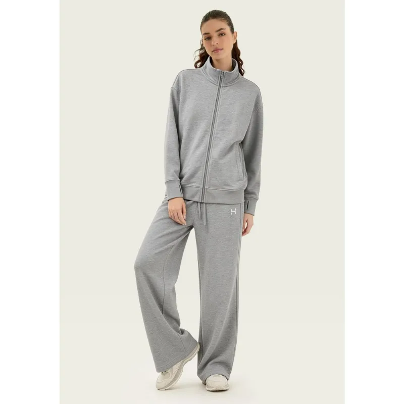 Calça Esportiva Feminina Wide Leg Em Modal - Cinza XG