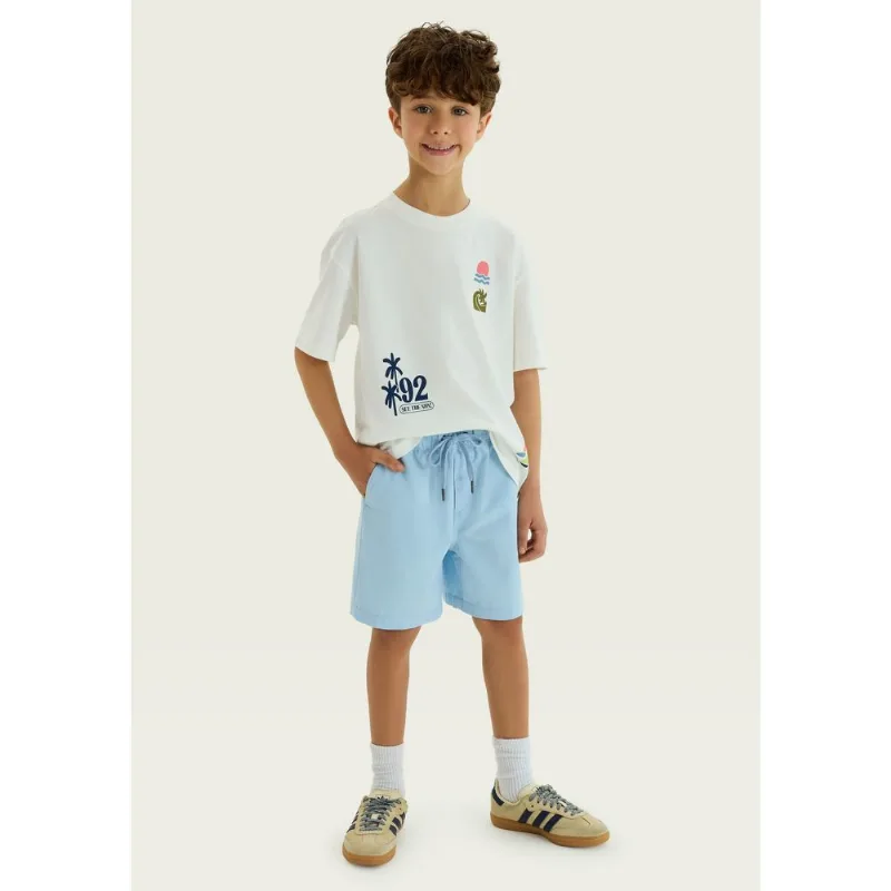 Bermuda Infantil Menino Reta - Azul 008