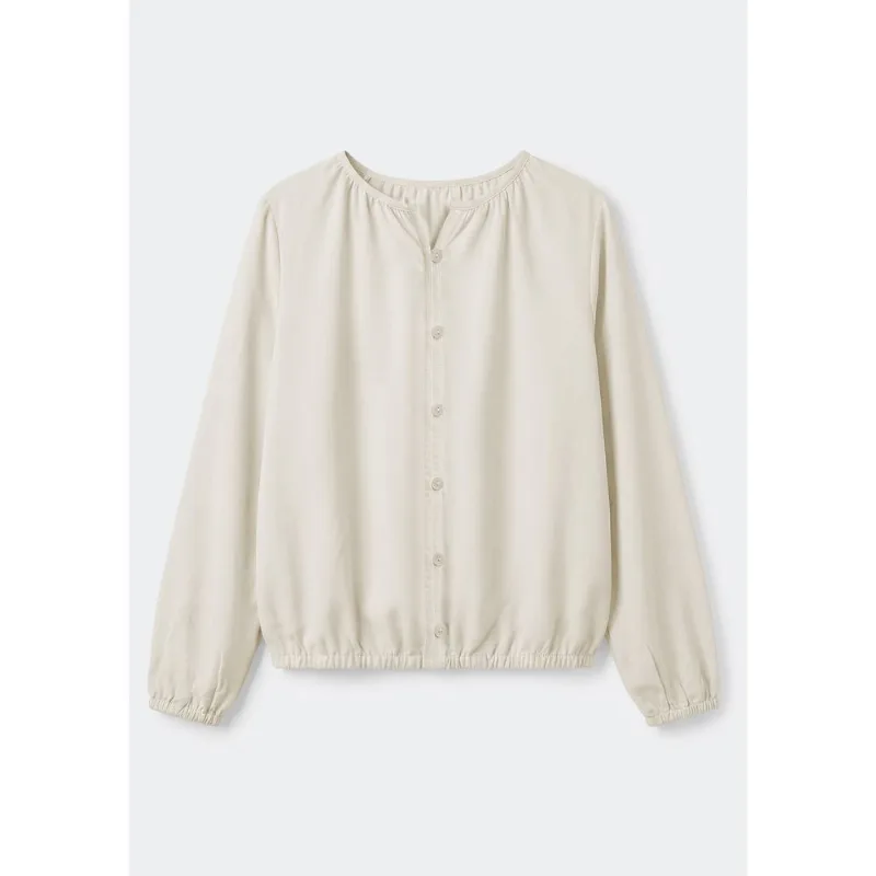 Blusa Bata Infantil Menina Manga Longa - Off white 012
