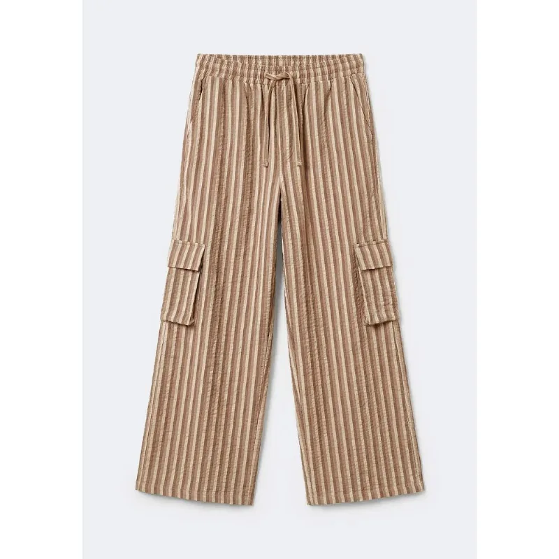 Calça Infantil Menina Reta Fio Tinto - Bege 014