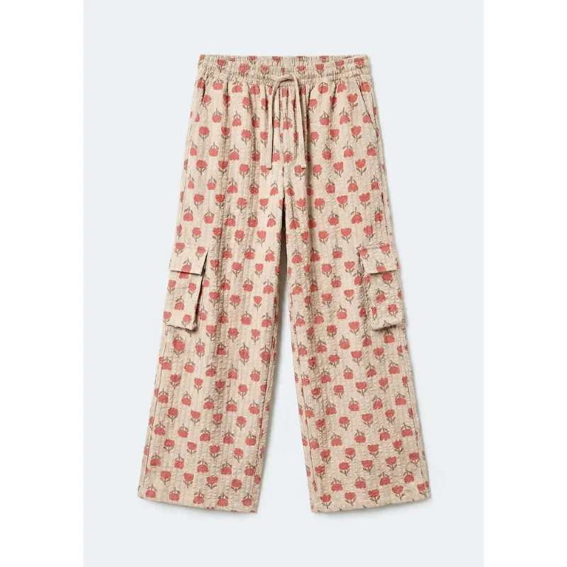 Calça Infantil Menina Reta Fio Tinto - Creme 010