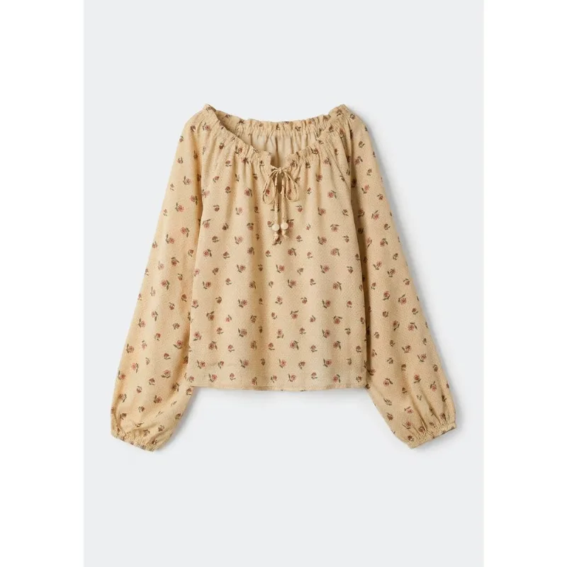 Blusa Bata Infantil Menina Estampada - Bege 012
