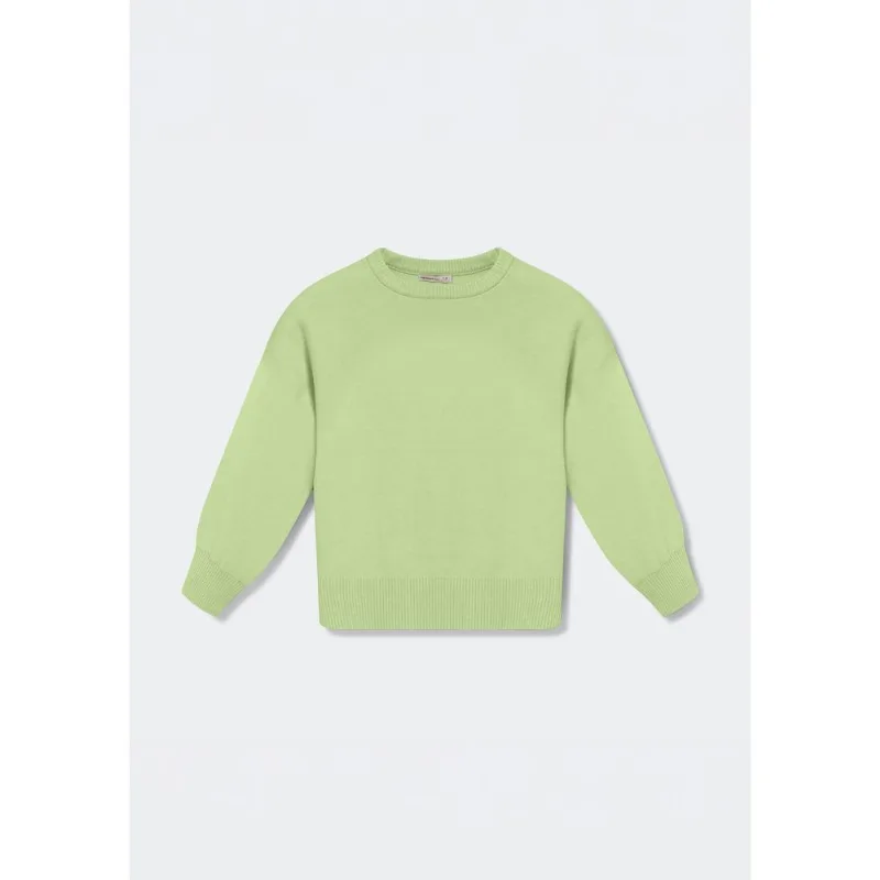 Blusão Infantil Menina Em Tricô - Verde 010