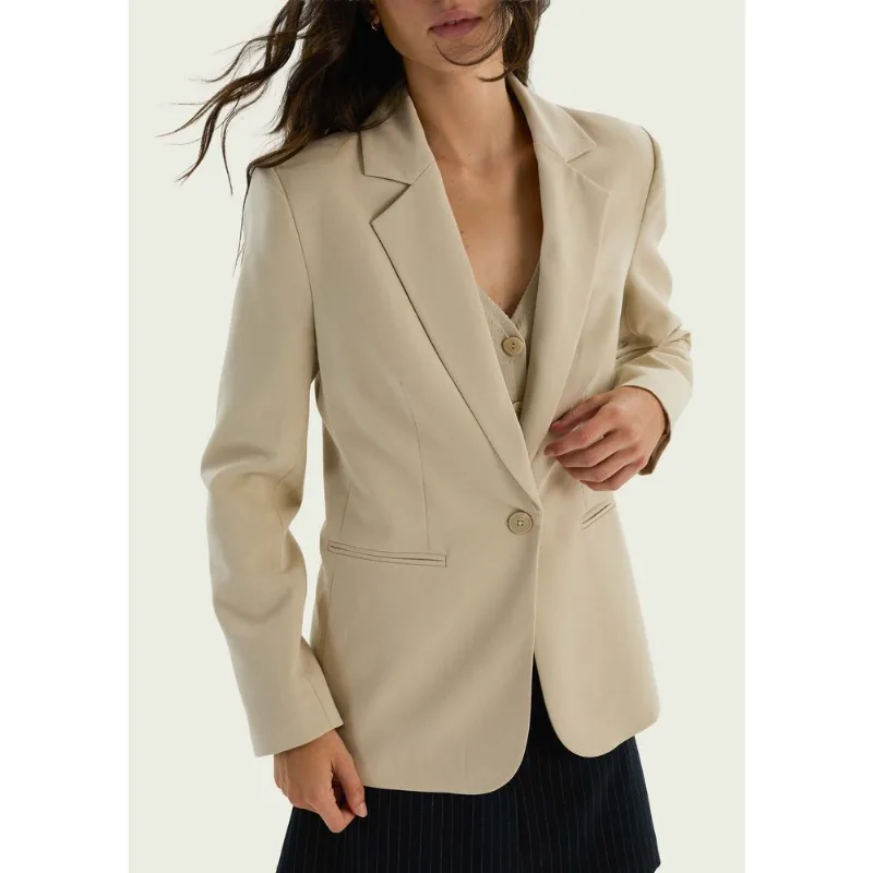 Blazer Feminino Em Crepe - Bege P