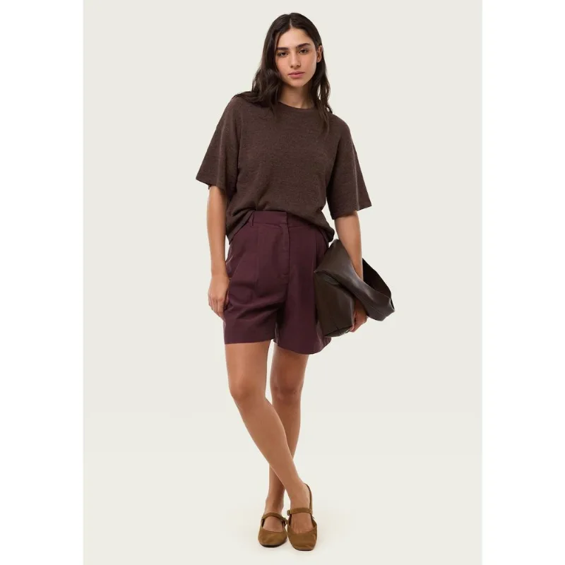Blusa Feminina Evasê Em Tricô - Marrom XG