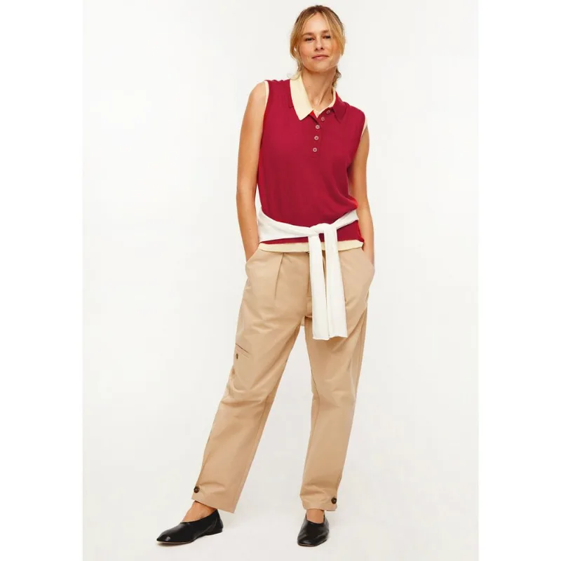 Calça Feminina Carrot Em Alfaiataria - Bege 040