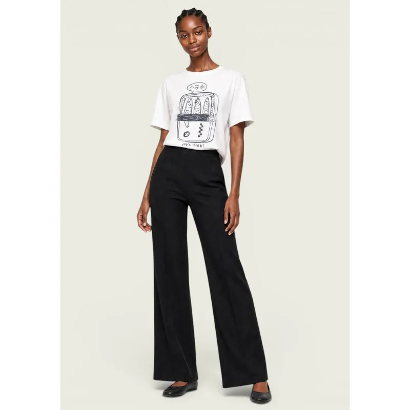 Calça Feminina Flare Em Malha De Viscose - Preto XG