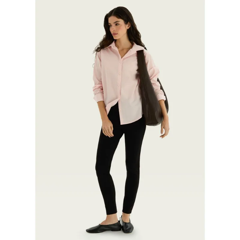 Calça Legging Em Malha Com Elastano - Preto M