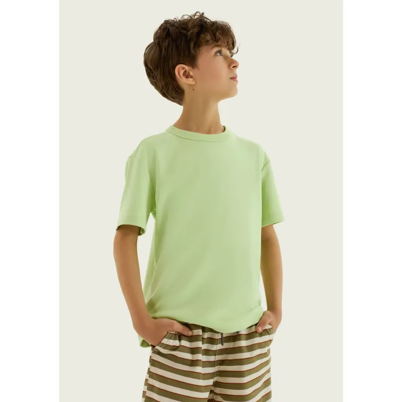 Camiseta Infantil Menino Em Malha Interlock - Verde 006