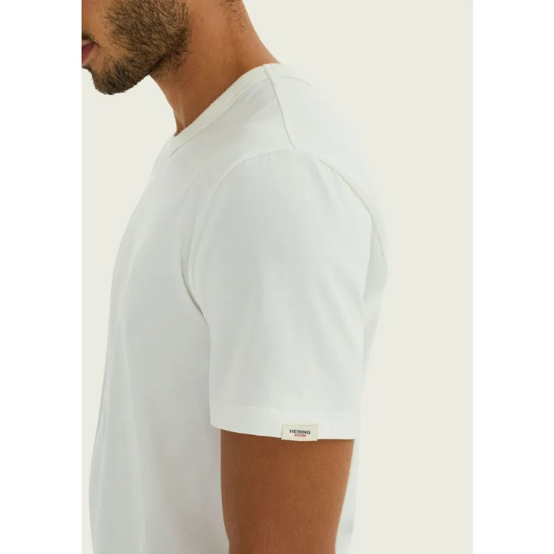 Camiseta Masculina Slim Com Etiqueta - Off white XXG