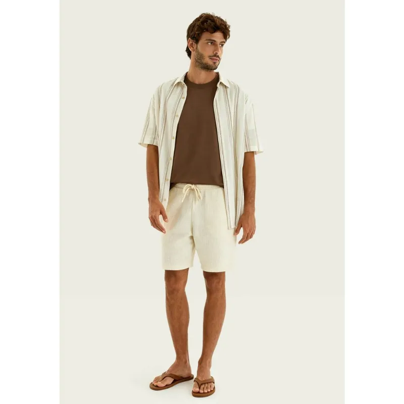 Camiseta Masculina Slim Com Etiqueta - Marrom G