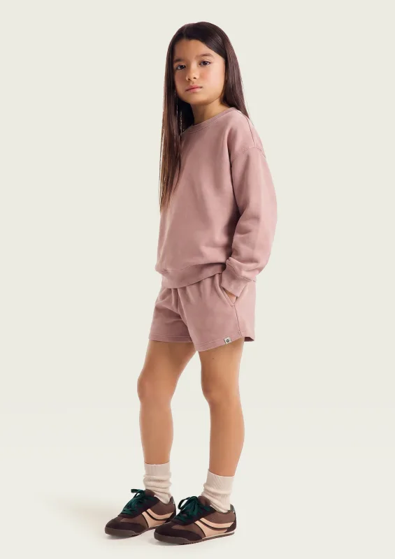 Shorts Infantil Menina Runner Em Moletinho - Rosa - Hering Kids - Shorts