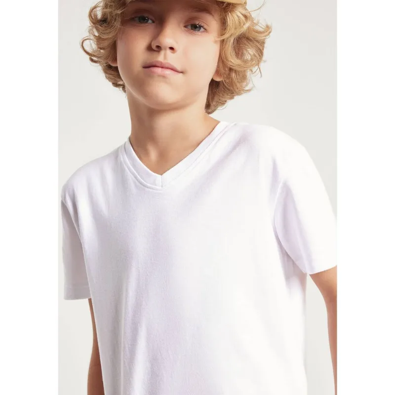 Camiseta Infantil Menino Básica Em Algodão - Branco 002