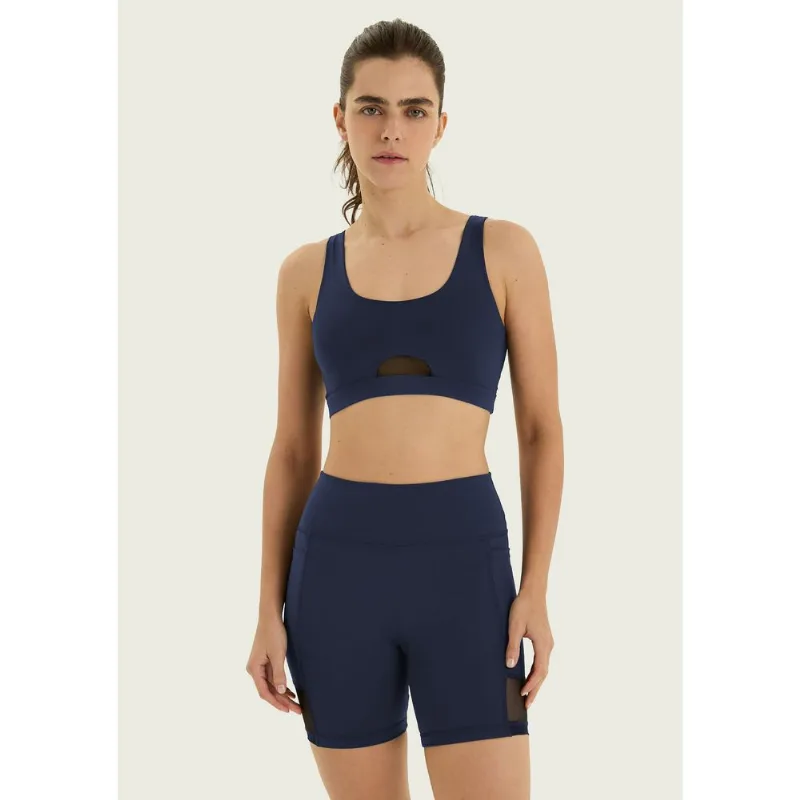 Bermuda Esportiva Feminina Elastizada - Azul M