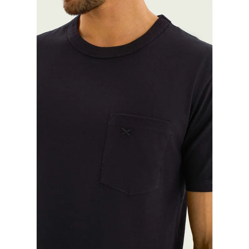 Camiseta Masculina Manga Curta Com Bolso - Preto XXG