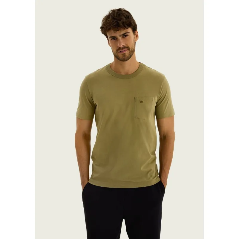 Camiseta Masculina Manga Curta Com Bolso - Verde M