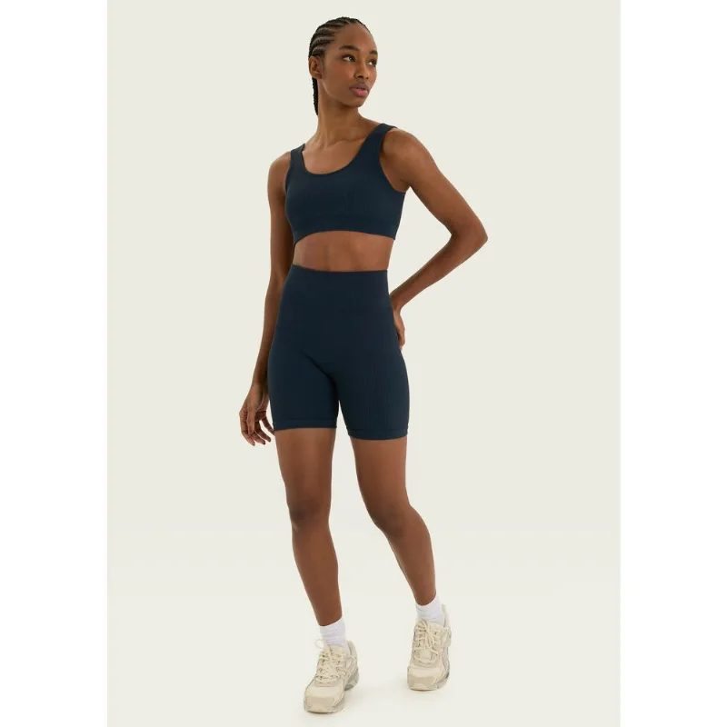 Bermuda Esportiva Feminina Biker Sem Costura - Azul G