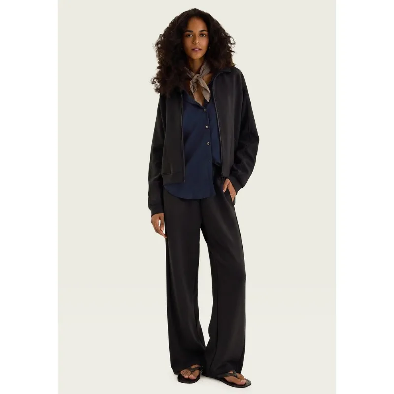 Calça Feminina Reta Em Malha Modal - Preto M