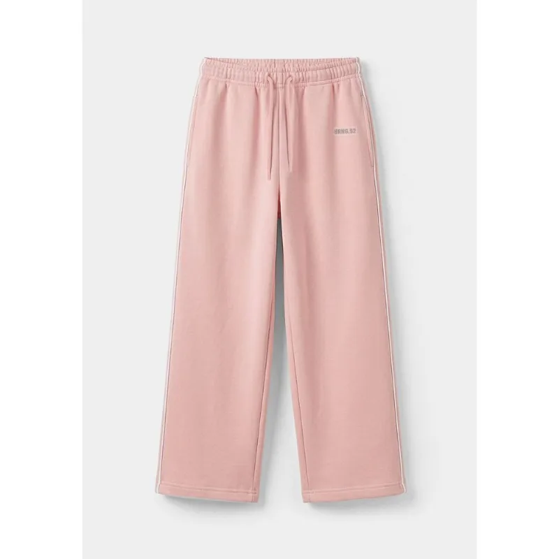 Calça Infantil Menina Reta Com Friso Lateral - Rosa 012