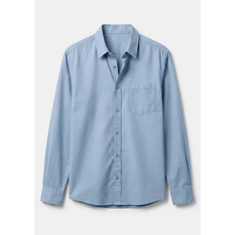 Camisa Infantil Menino Manga Longa Em Viscolinho - Azul 010