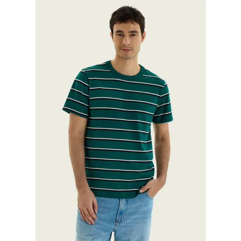 Camiseta Masculina Manga Curta Listrada - Verde M