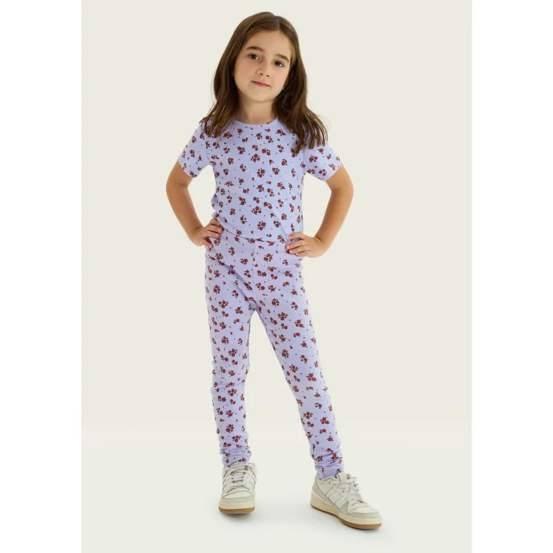Calça Legging Infantil Menina Estampada - Lilás 010
