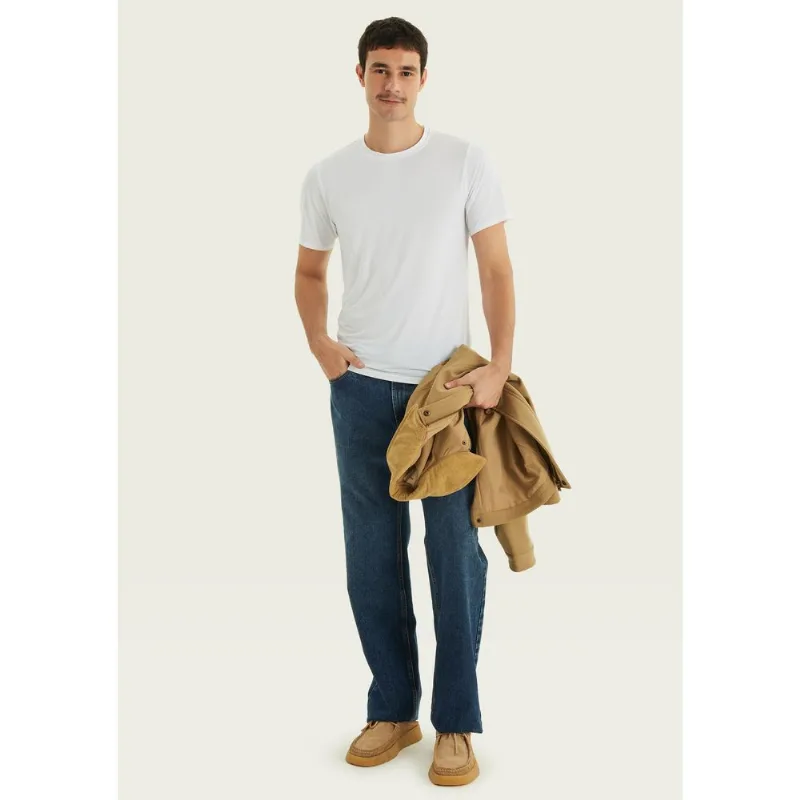 Camiseta Masculina Manga Curta Hering Refresca - Branco P