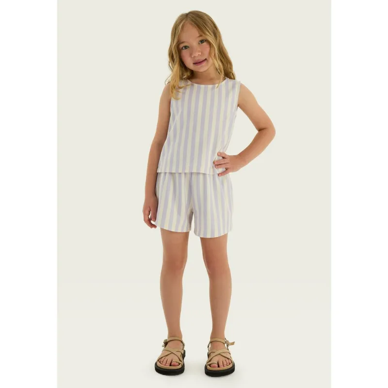 Conjunto Infantil Menina Fio Tinto Texturizado - Lilás 016