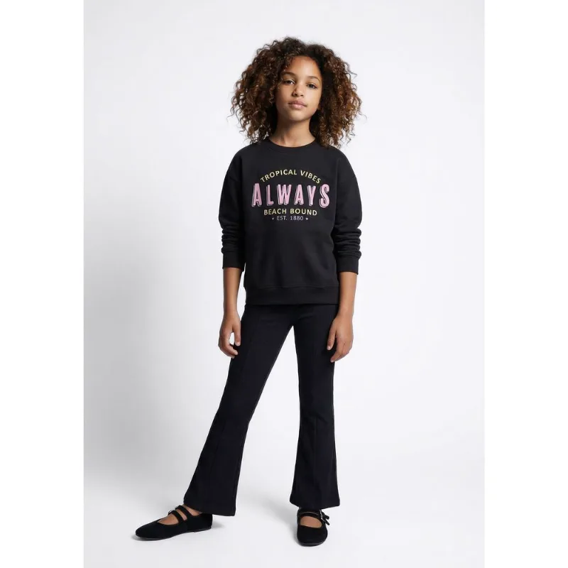 Calça Infantil Menina Flare - Preto 004