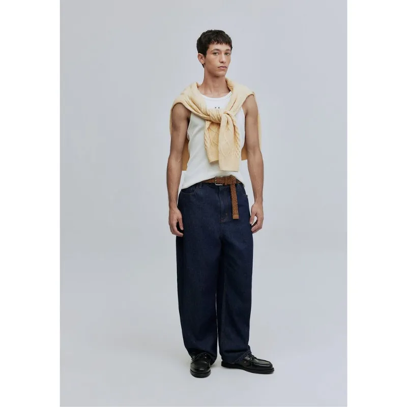 Calça Jeans Raw Baggy Hering + Welcome - Azul 044