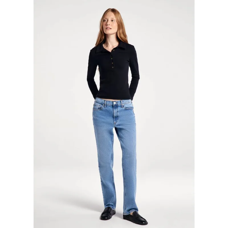 Calça Jeans Feminina Slim Cintura Média - Azul 042