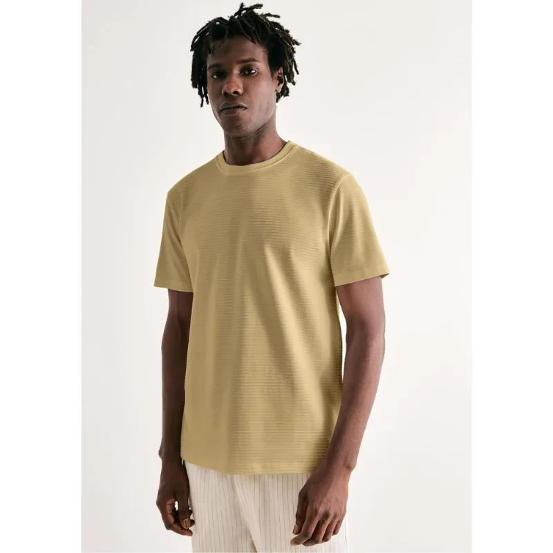 Camiseta Masculina Regular Texturizada - Verde G