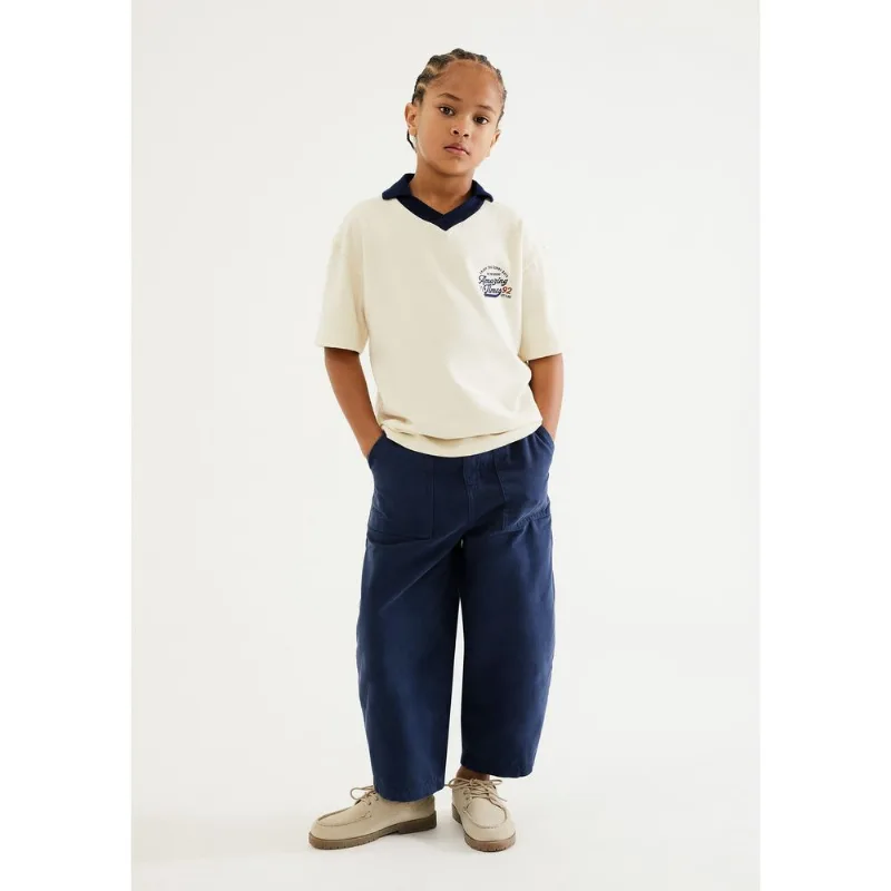 Calça Infantil Menino Balloon Em Algodão - Azul 010
