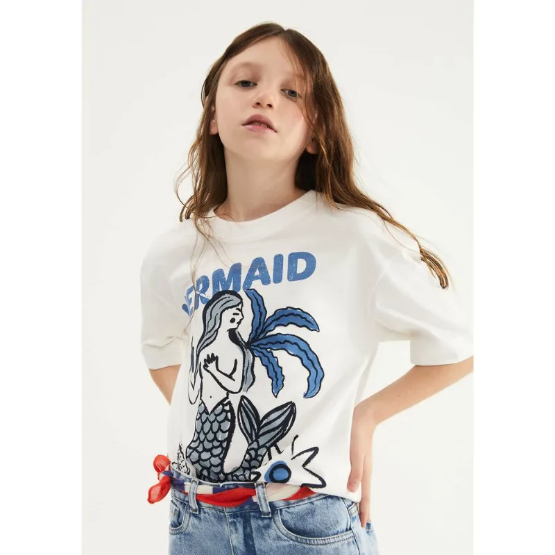 Blusa Infantil Menina Oversized Super Cotton - Off white 016
