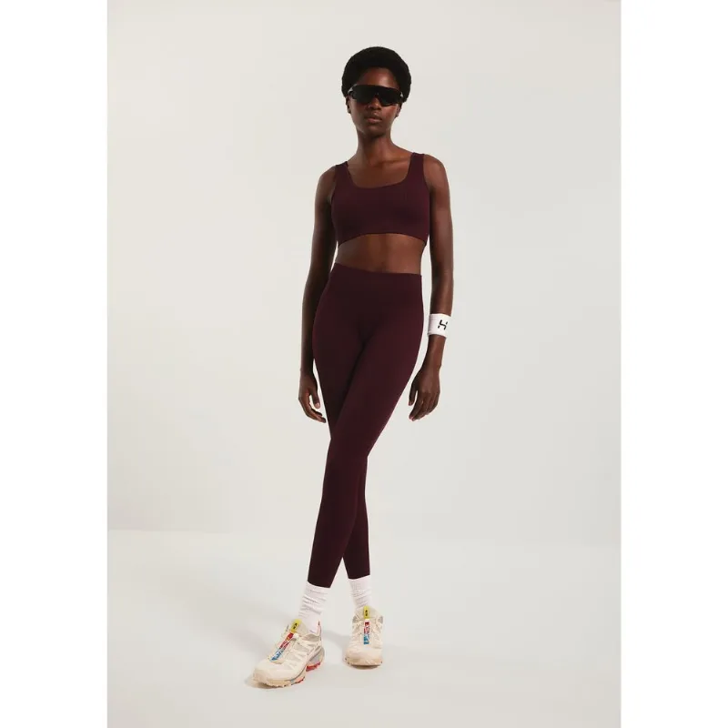 Calça Legging Feminina Esportiva Corte A Laser - Vinho M
