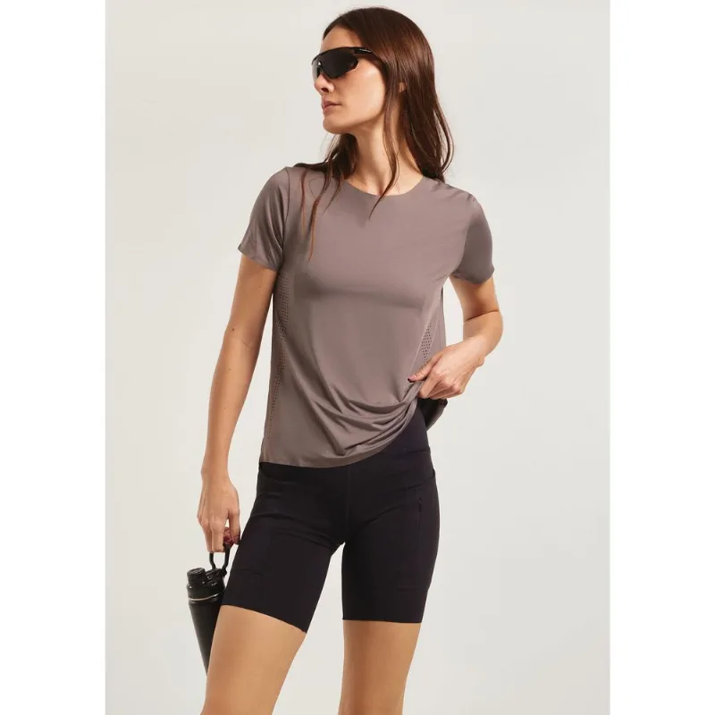 Camiseta Esportiva Feminina Alta Performance - Cinza XG