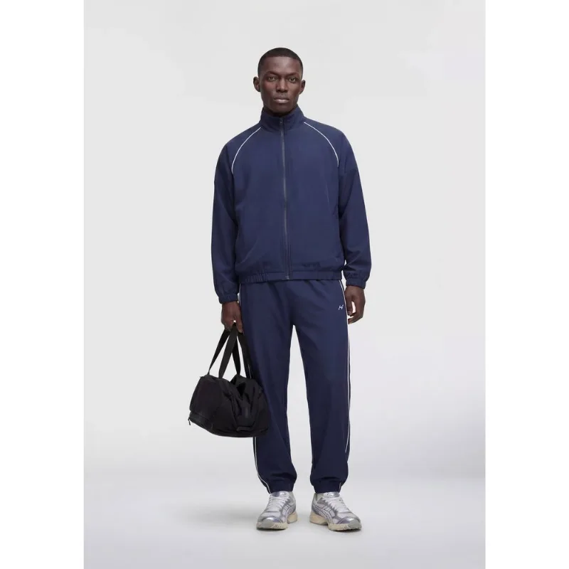 Calça Esportiva Masculina Jogger Com Faixa Lateral - Azul G