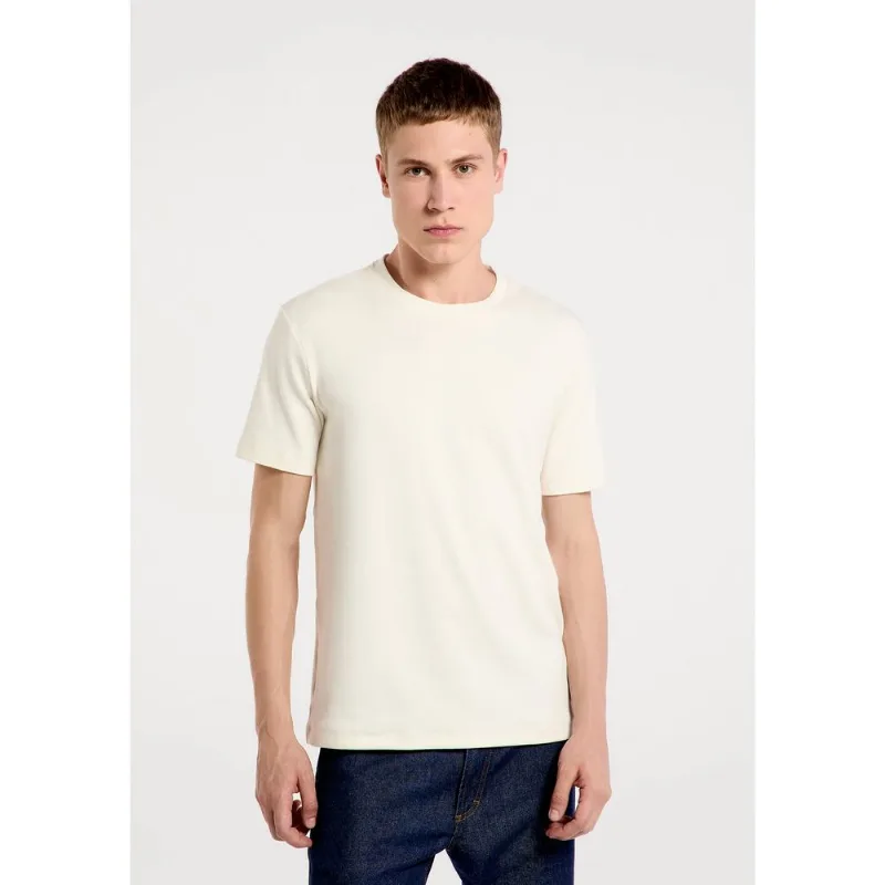 Camiseta Masculina Texturizada Em Algodão Peruano - Off white XG