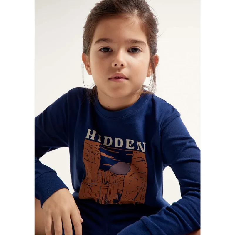 Camiseta Infantil Menino Manga Longa Com Estampa Hering Kids - Azul 014