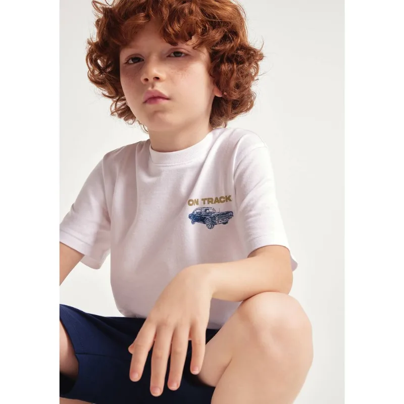 Camiseta Infantil Menino Regular Estampada - Branco 016