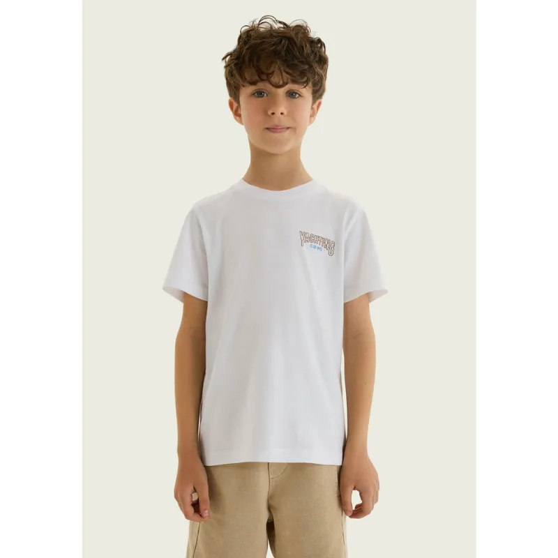 Camiseta Infantil Menino Regular Estampada - Branco 008