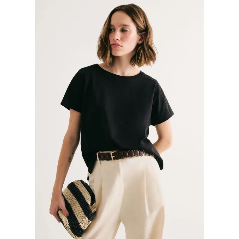 Blusa Feminina Regular Em Viscose - Preto P
