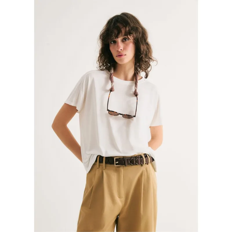 Blusa Feminina Regular Em Viscose - Off white M