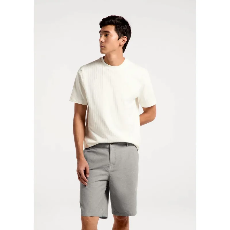 Bermuda Masculina Chino Fio Tinto - Cinza 044