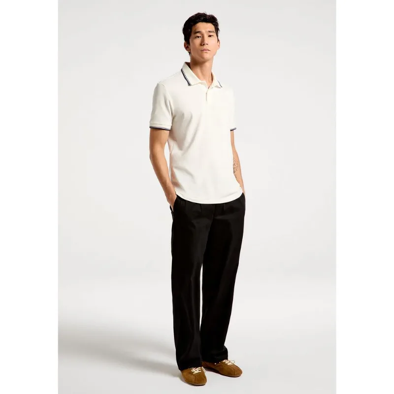 Calça Masculina Reta Em Sarja - Preto 048